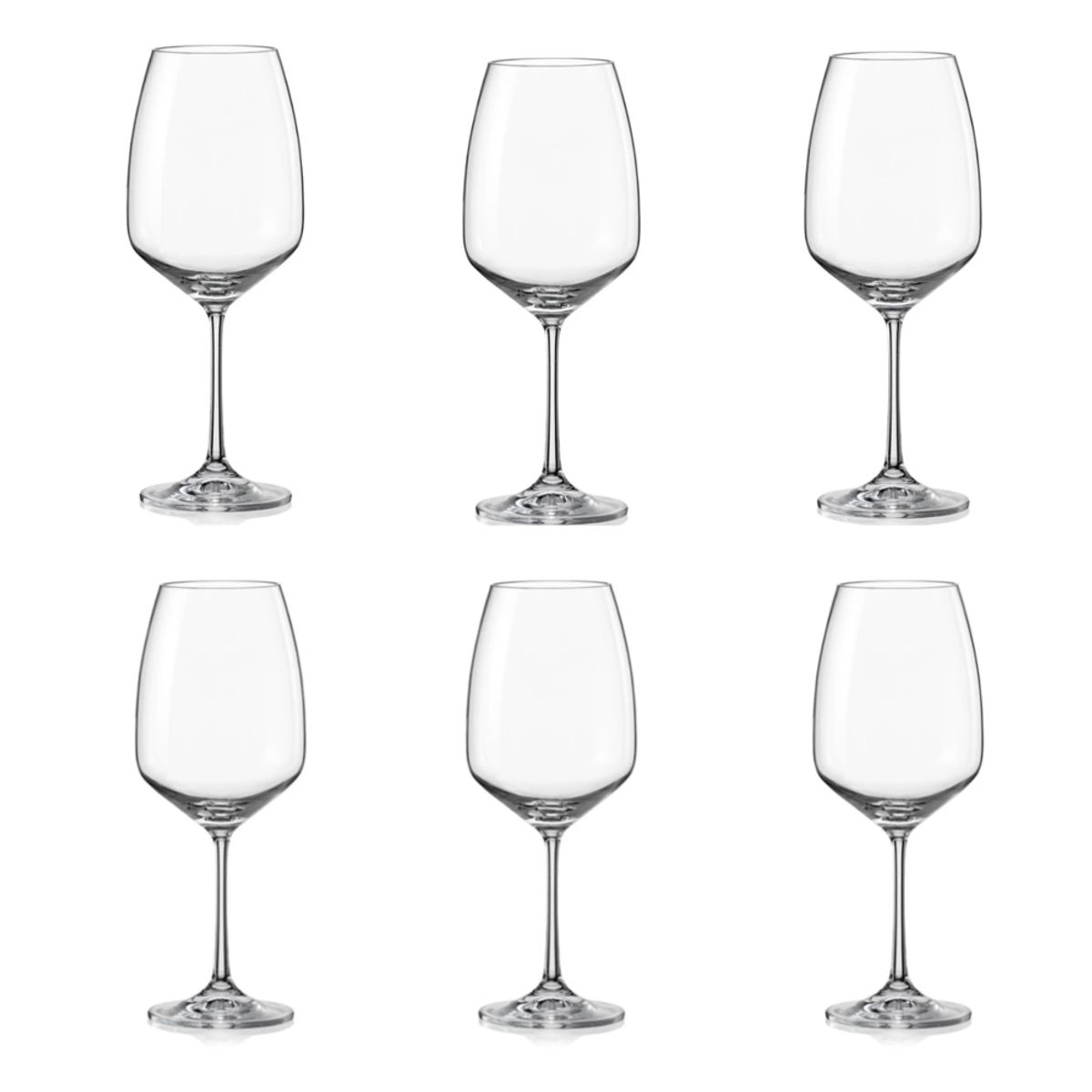 BOHEMIA CRYSTAL - BOHEMIA SET 6 COPAS VINO TINTO GISELLE 560 ML