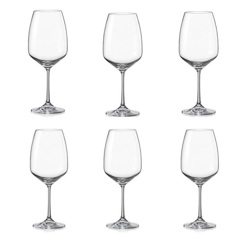 BOHEMIA CRYSTAL - BOHEMIA SET 6 COPAS VINO TINTO GISELLE 560 ML
