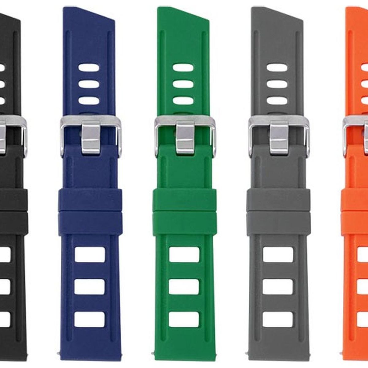 R24 - Correa Reloj Caucho Fkgj Variedad Colores 20mm 22mm