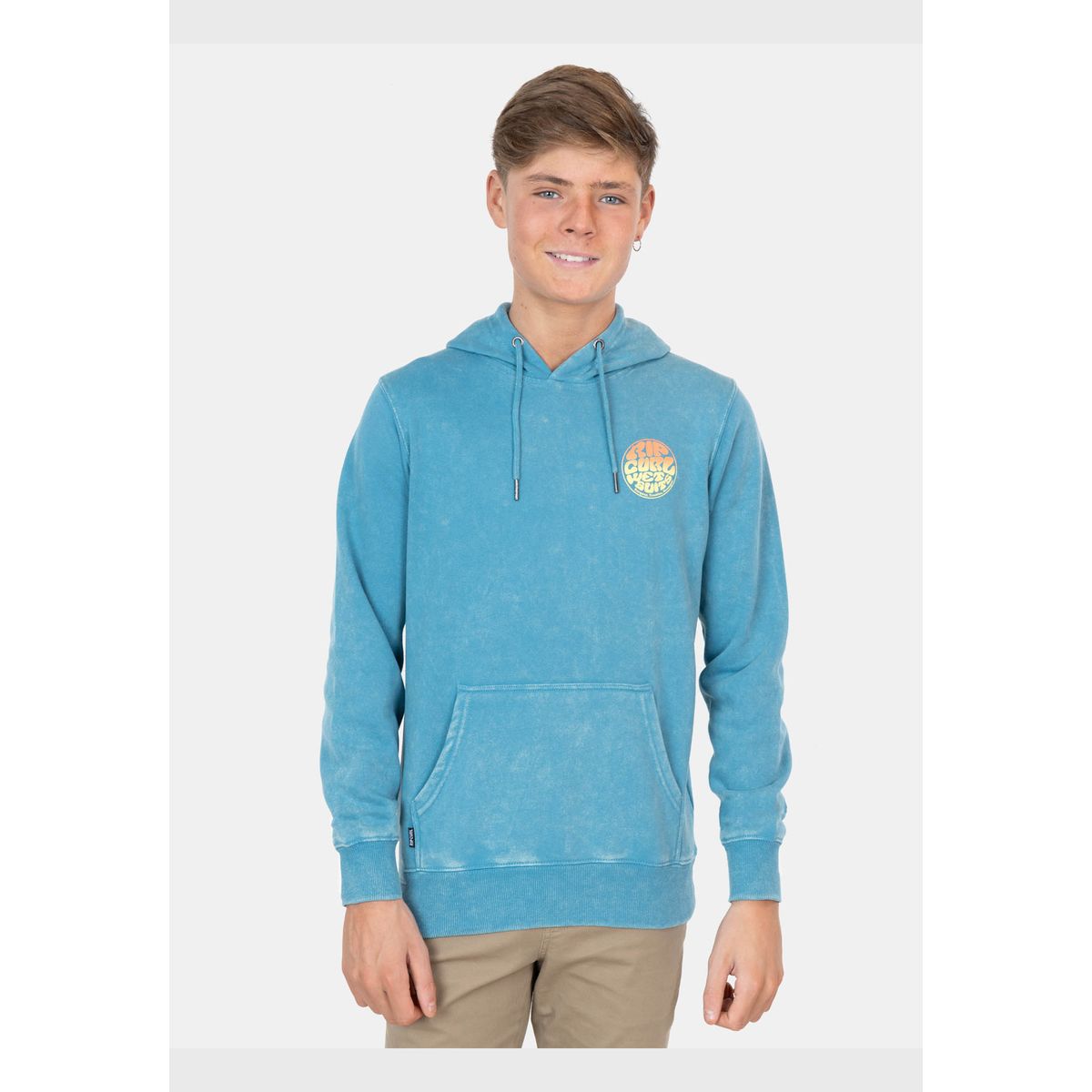 RIP CURL - Poleron Canguro Wild Wave Celeste Infantil Rip Curl