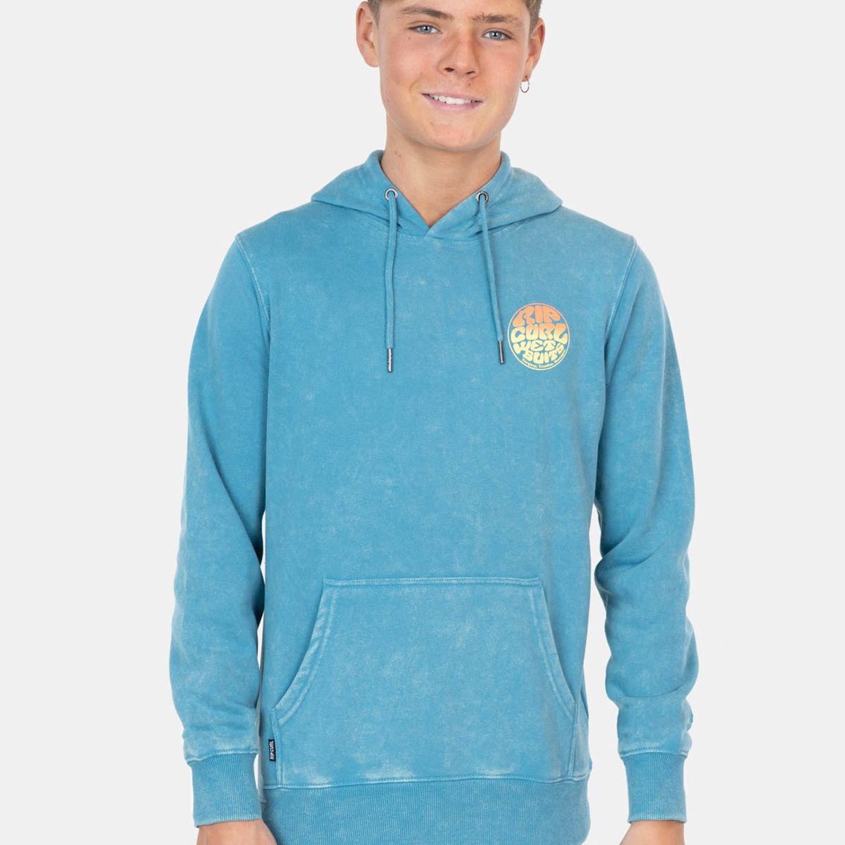 RIP CURL - Poleron Canguro Wild Wave Celeste Infantil Rip Curl