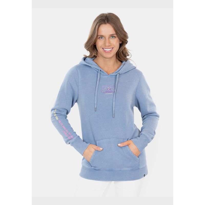 RIP CURL - Poleron Canguro Where Flowers Grow Hoodie Azul Mujer Rip Curl