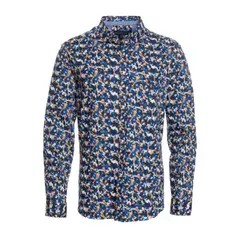 POTROS - Camisa Estampada Azul