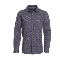 POTROS - Camisa Estampada Azul Marino