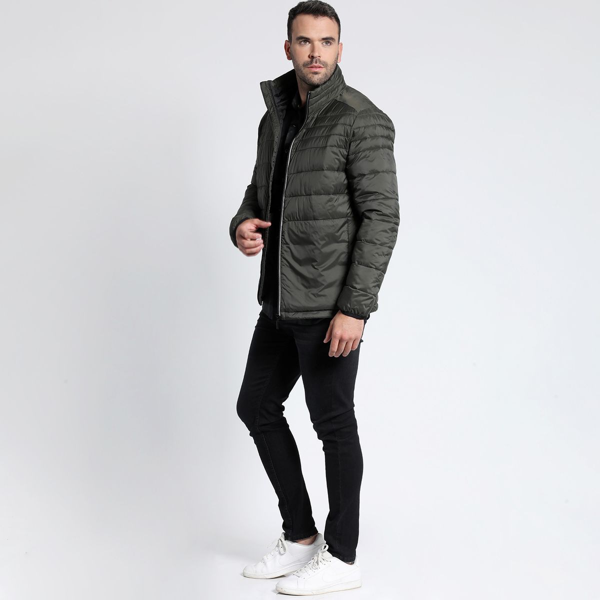 POTROS - Parka Quilted Verde Musgo Hombre POTROS