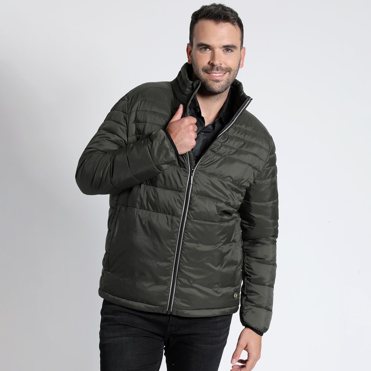 POTROS - Parka Quilted Verde Musgo Hombre POTROS