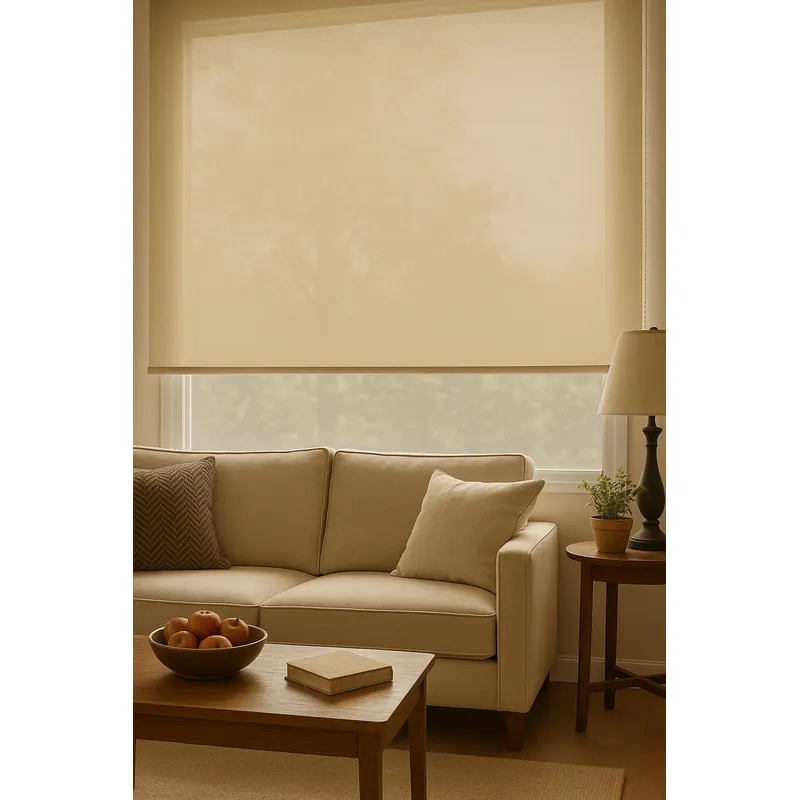 CLEMS CORTINAS - Cortina Roller Sunscreen Color Crudo 135x220 Clems