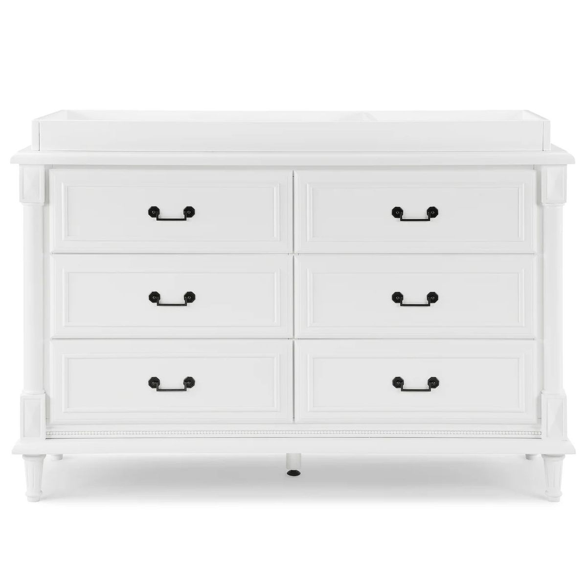 SIMMONS - Comoda Juliet con mudador 6 cajones entrelazados.