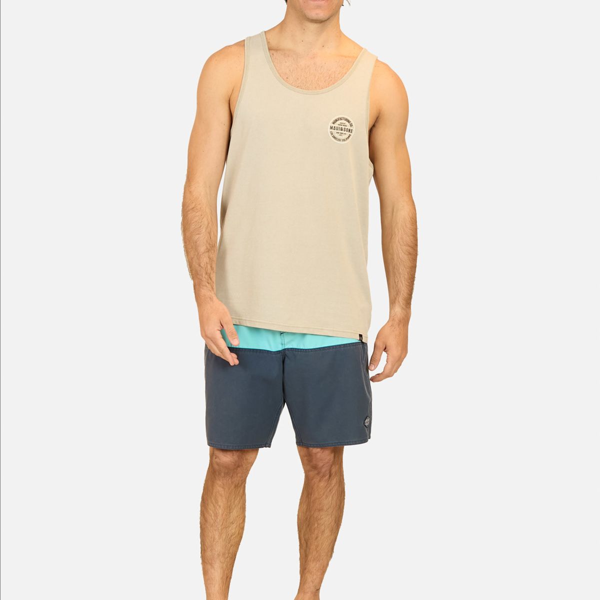 MAUI AND SONS - Polera SM Los Angeles Khaki Hombre Maui And Sons