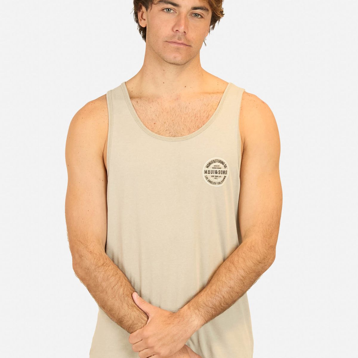 MAUI AND SONS - Polera SM Los Angeles Khaki Hombre Maui And Sons