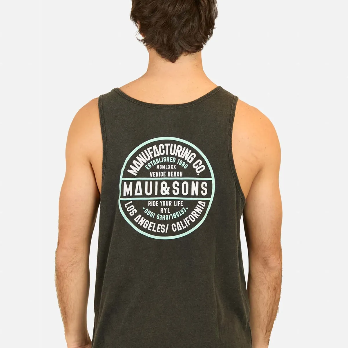 MAUI AND SONS - Polera SM Los Angeles Negro Hombre Maui And Sons