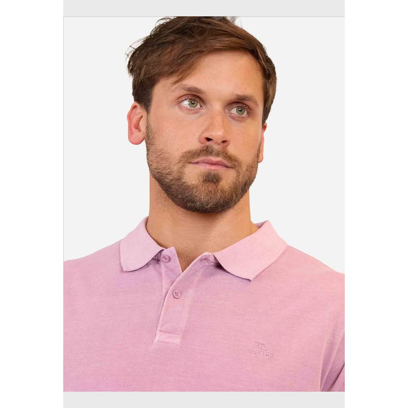 RIP CURL - Polera M/C Faded Polo Pique Burdeo Hombre Rip Curl