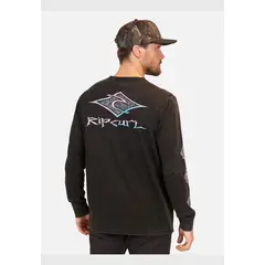 RIP CURL - Polera M/L Ripcurl Sqare Acid Ls Tee Negro Hombre