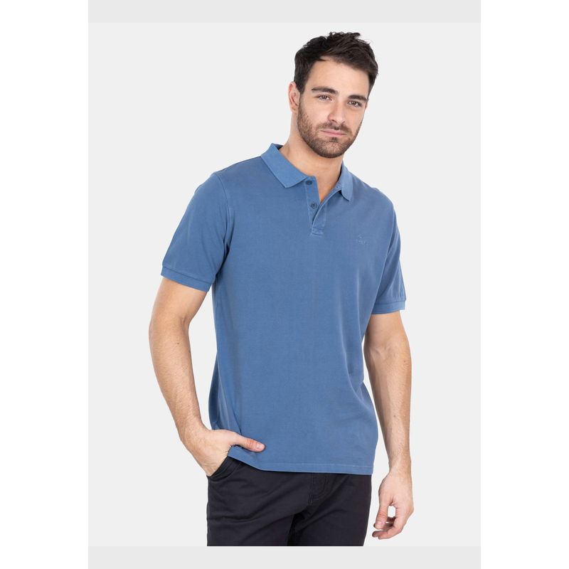 RIP CURL - Polera M/C Faded Polo Pique Azul Hombre Rip Curl