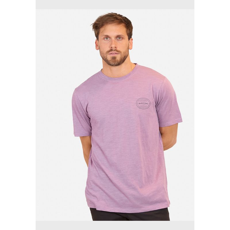 RIP CURL - Polera M/C  Mare Logo Morado Hombre Rip Curl