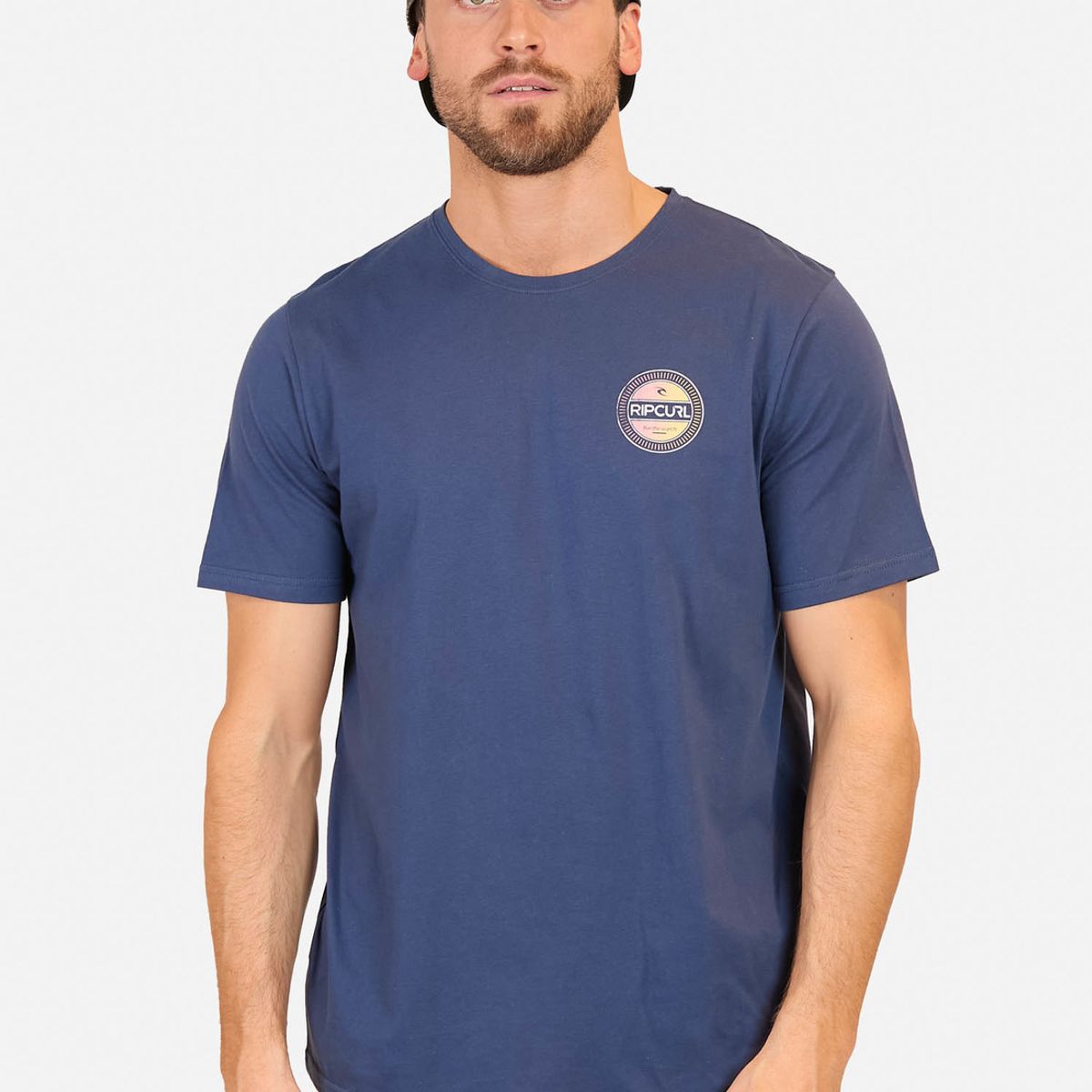 RIP CURL - Polera M/C Lts Clock  Tee Azul Hombre Rip Curl