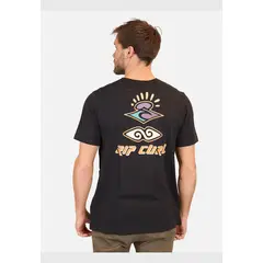 RIP CURL - Polera M/C Retro Search Tee Negro Hombre