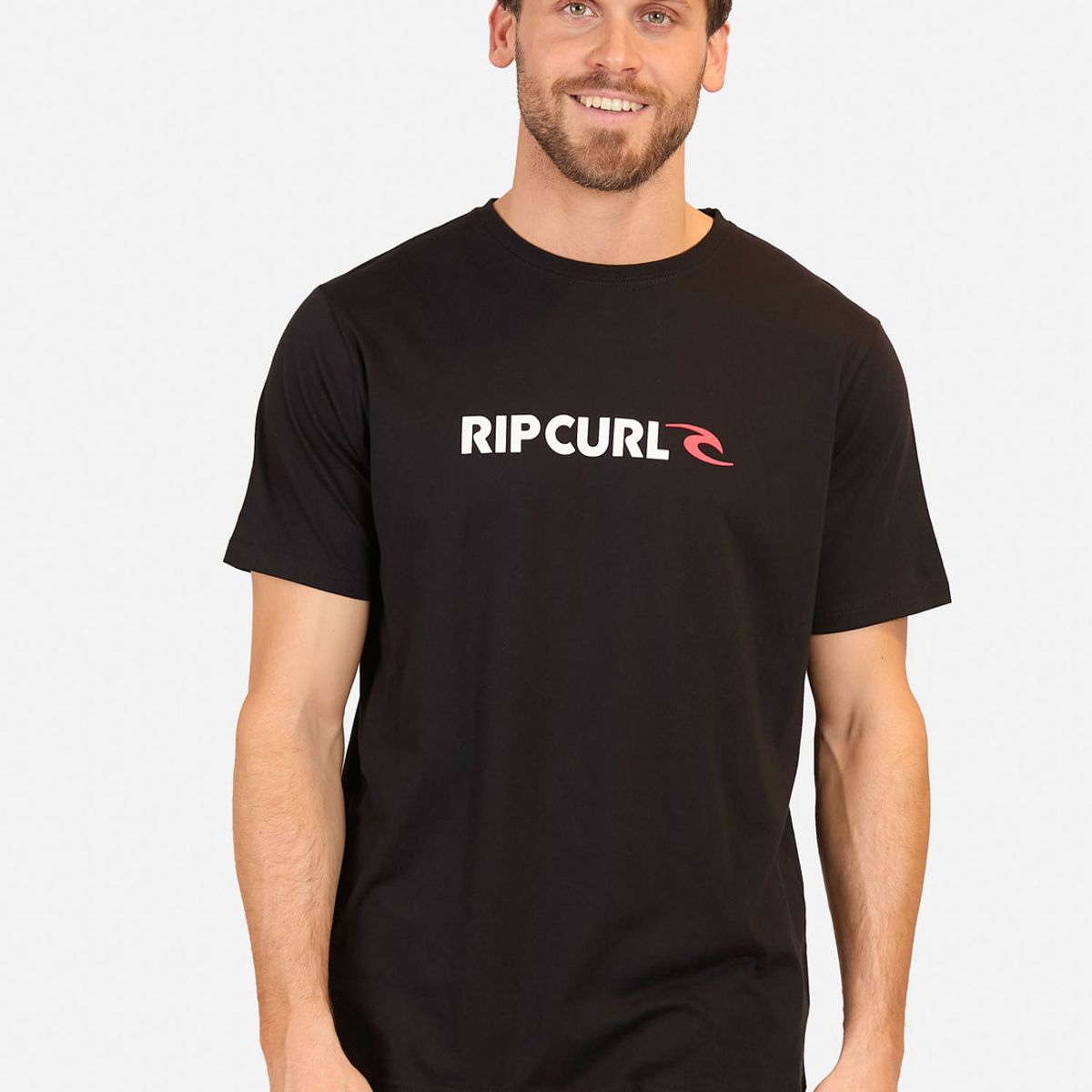 RIP CURL - Polera M/C Hana Original Rc Logo Tee Negro Hombre Rip Curl