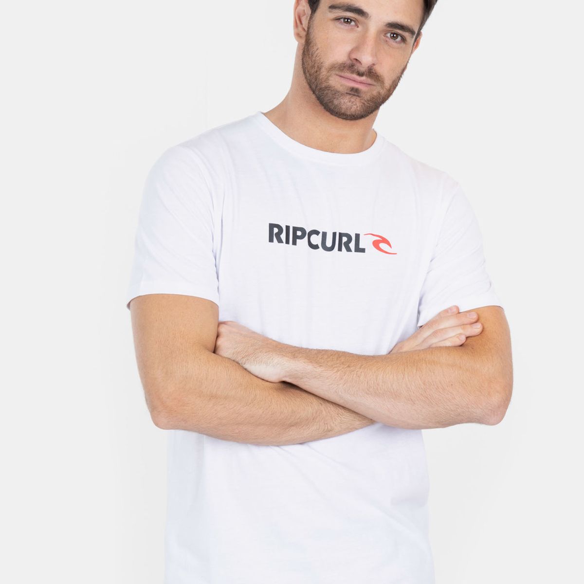 RIP CURL - Polera M/C Hana Original Rc Logo Tee Blanco Hombre Rip Curl