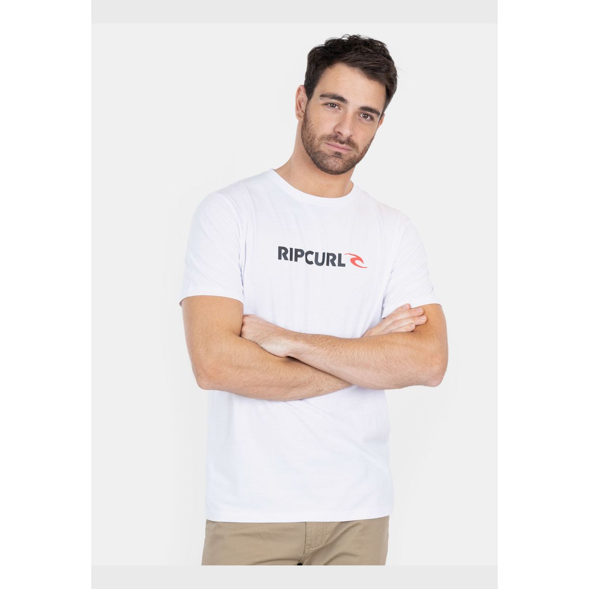 RIP CURL - Polera M/C Hana Original Rc Logo Tee Blanco Hombre Rip Curl