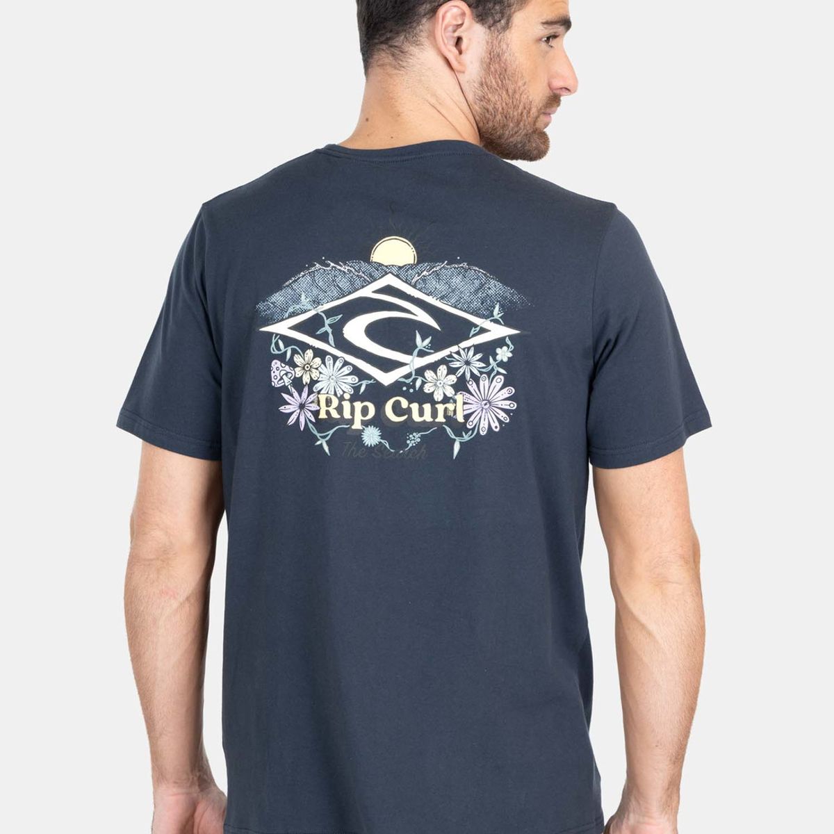 RIP CURL - Polera M/C  The Search Wave Tee Azul Hombre Rip Curl