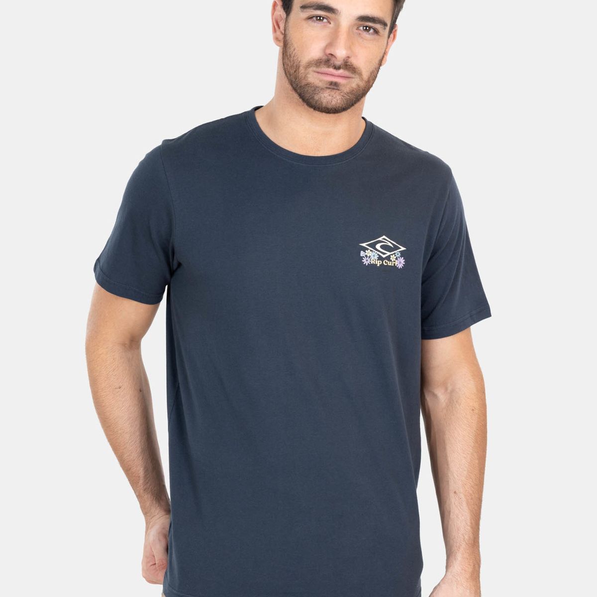 RIP CURL - Polera M/C  The Search Wave Tee Azul Hombre Rip Curl