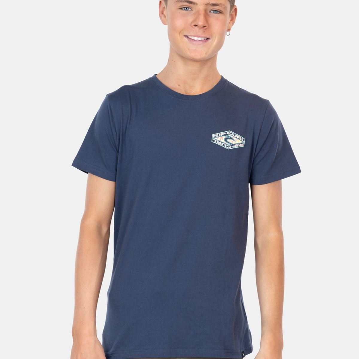 RIP CURL - Polera MC Wave Rider Azul Infantil Rip Curl