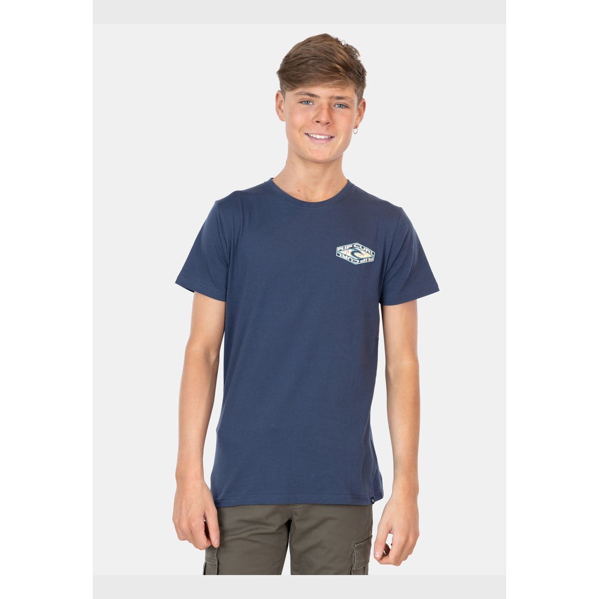 RIP CURL - Polera MC Wave Rider Azul Infantil Rip Curl