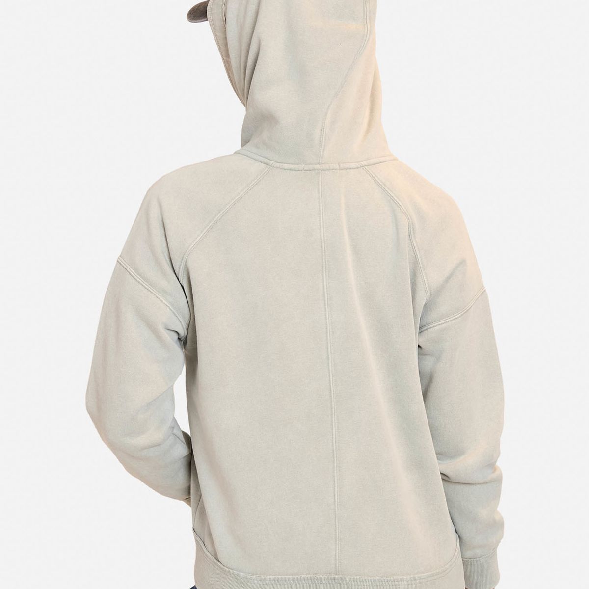 MAUI AND SONS - Poleron Fullzipper Pretty Basic Crew Neck Celeste  Mujer Maui And Sons