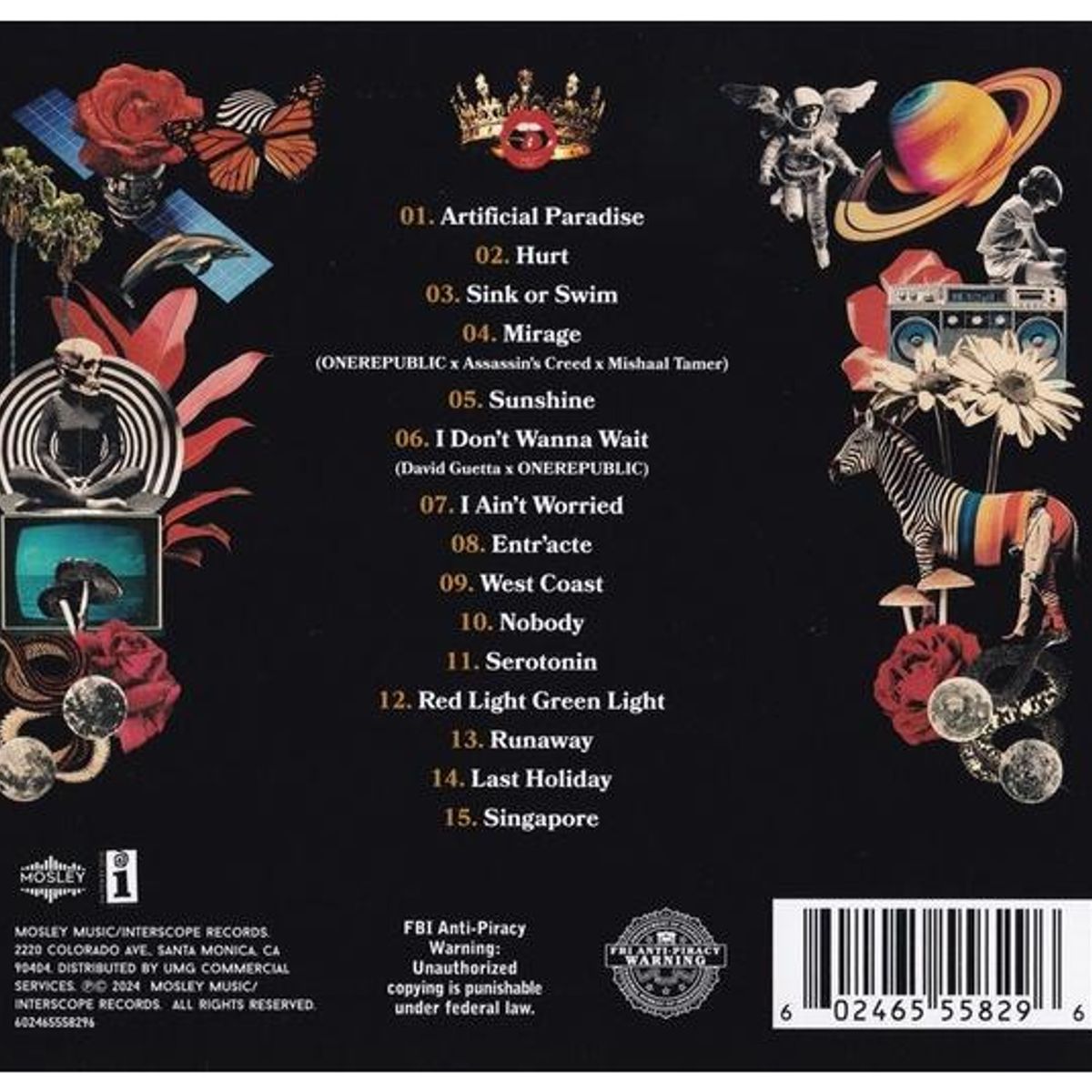 HITWAY MUSIC - ONEREPUBLIC - ARTIFICIAL PARADISE DIGIPACK-CD HITWAY MUSIC.