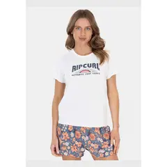 RIP CURL - Polera MC Authentic Surf Blanco Mujer