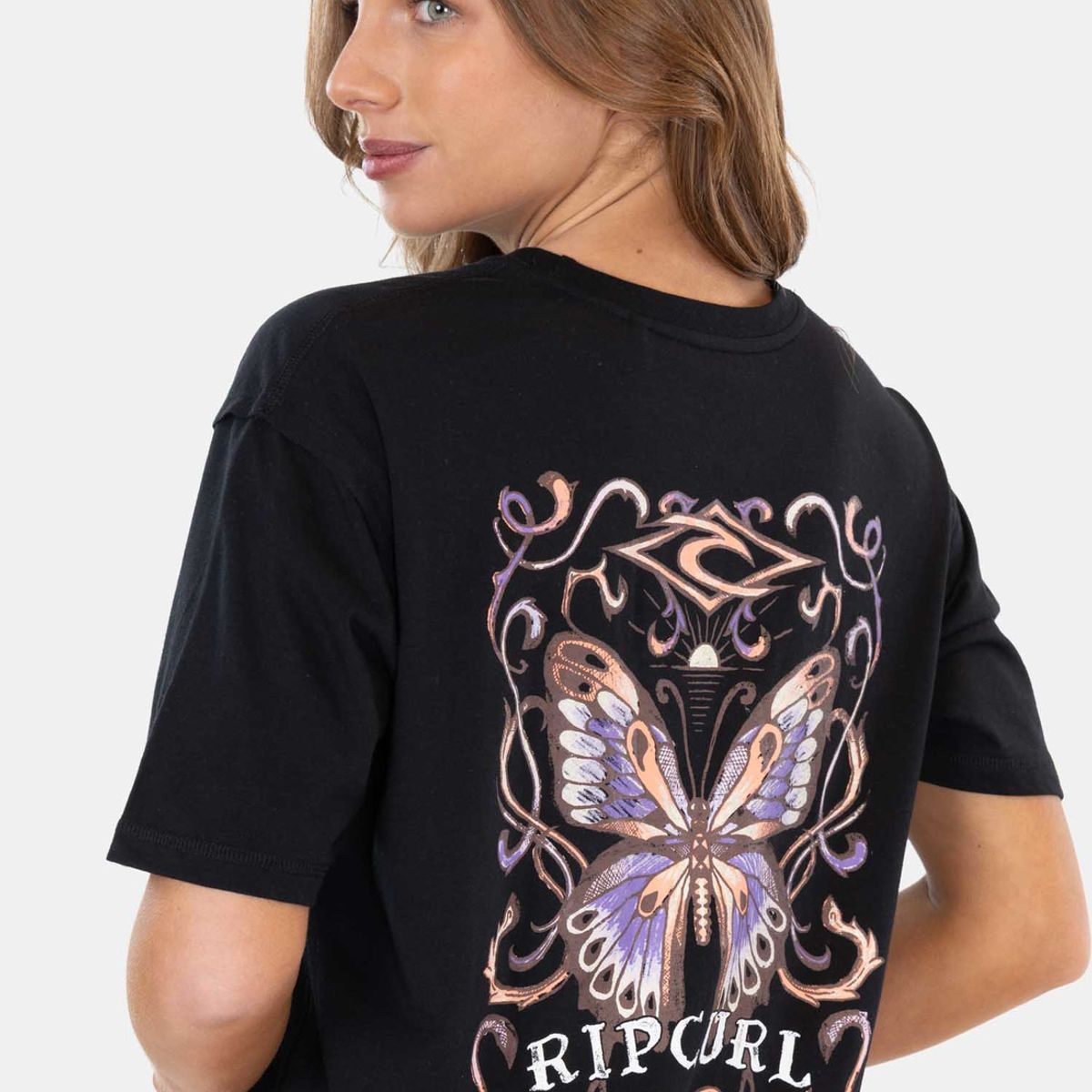 RIP CURL - Polera MC Surfing Company Negro Mujer Rip Curl