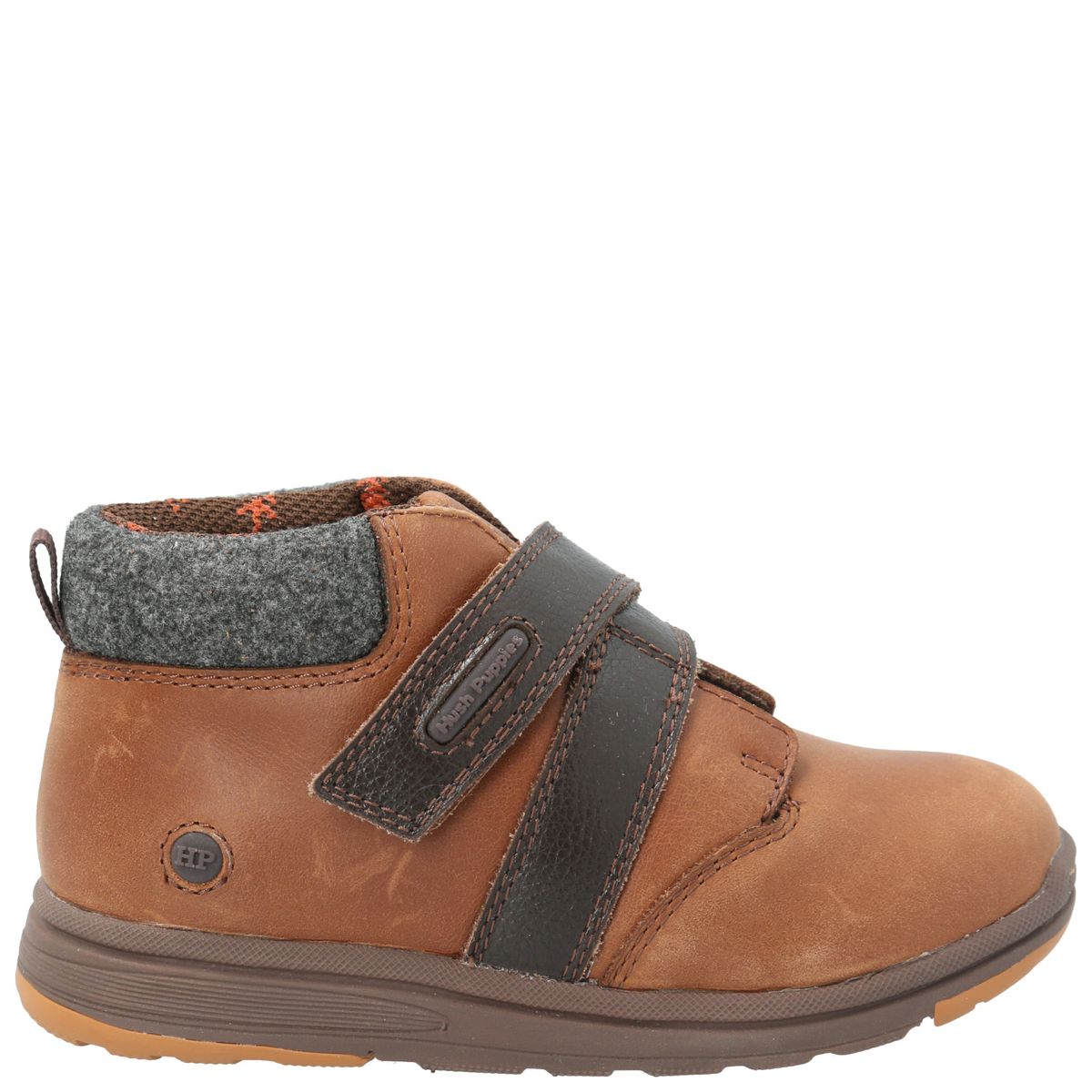 HUSH PUPPIES - Botín Cuero Niño Runney Café HUSH PUPPIES