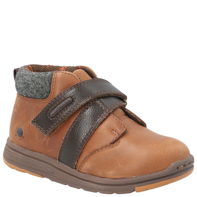 HUSH PUPPIES - Botín Cuero Niño Runney Café HUSH PUPPIES