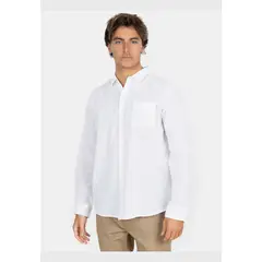MAUI AND SONS - Camisa ML Aloha Blanco Hombre