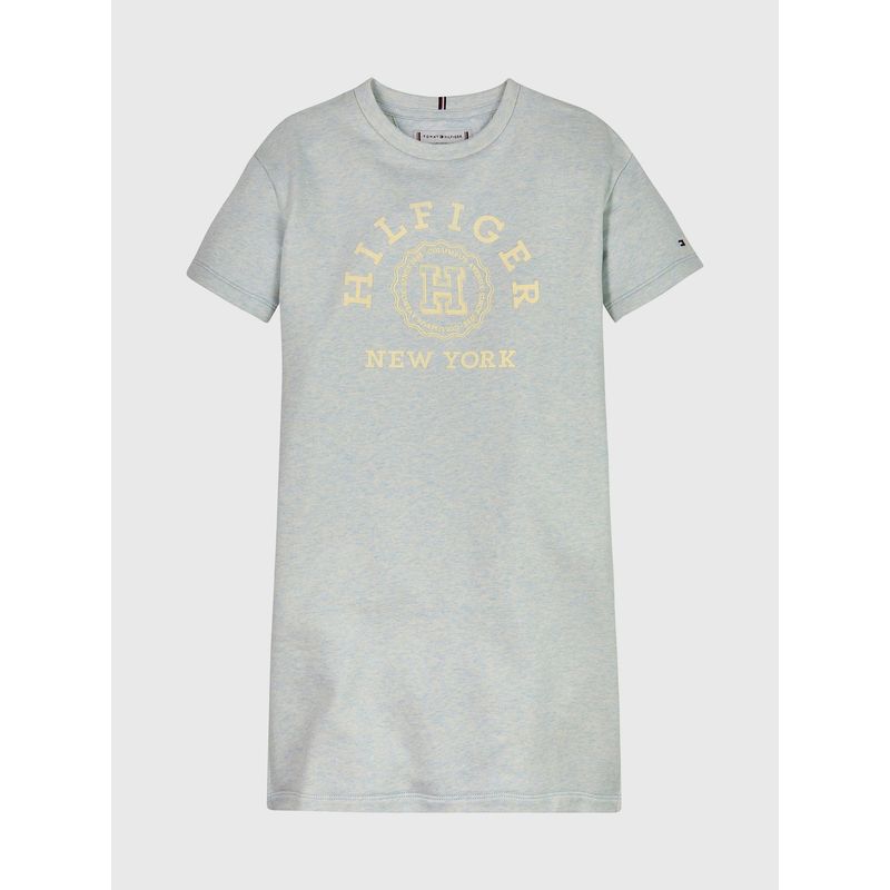 TOMMY HILFIGER - Vestido De Niña Logo Monogram Azul Tommy Hilfiger