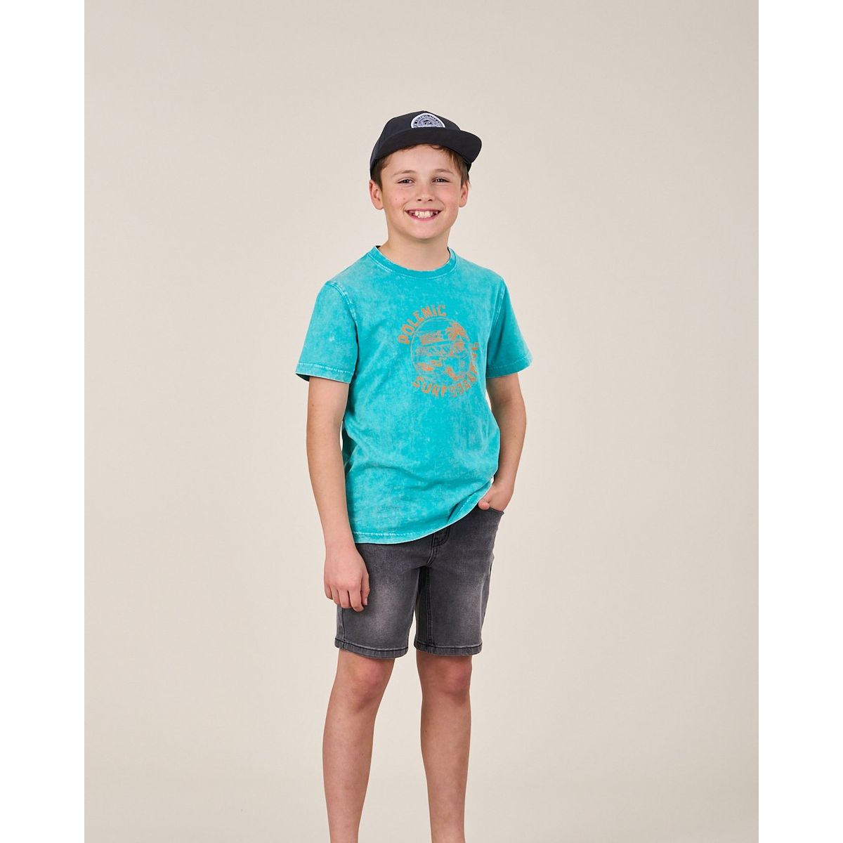 POLEMIC - Bermuda Denim procesado Relax VV319 - Polemic Kids