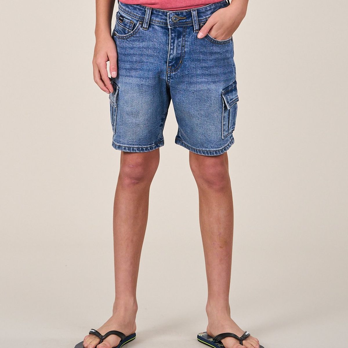 POLEMIC - Bermuda Denim procesado Relax VV319 - Polemic Kids