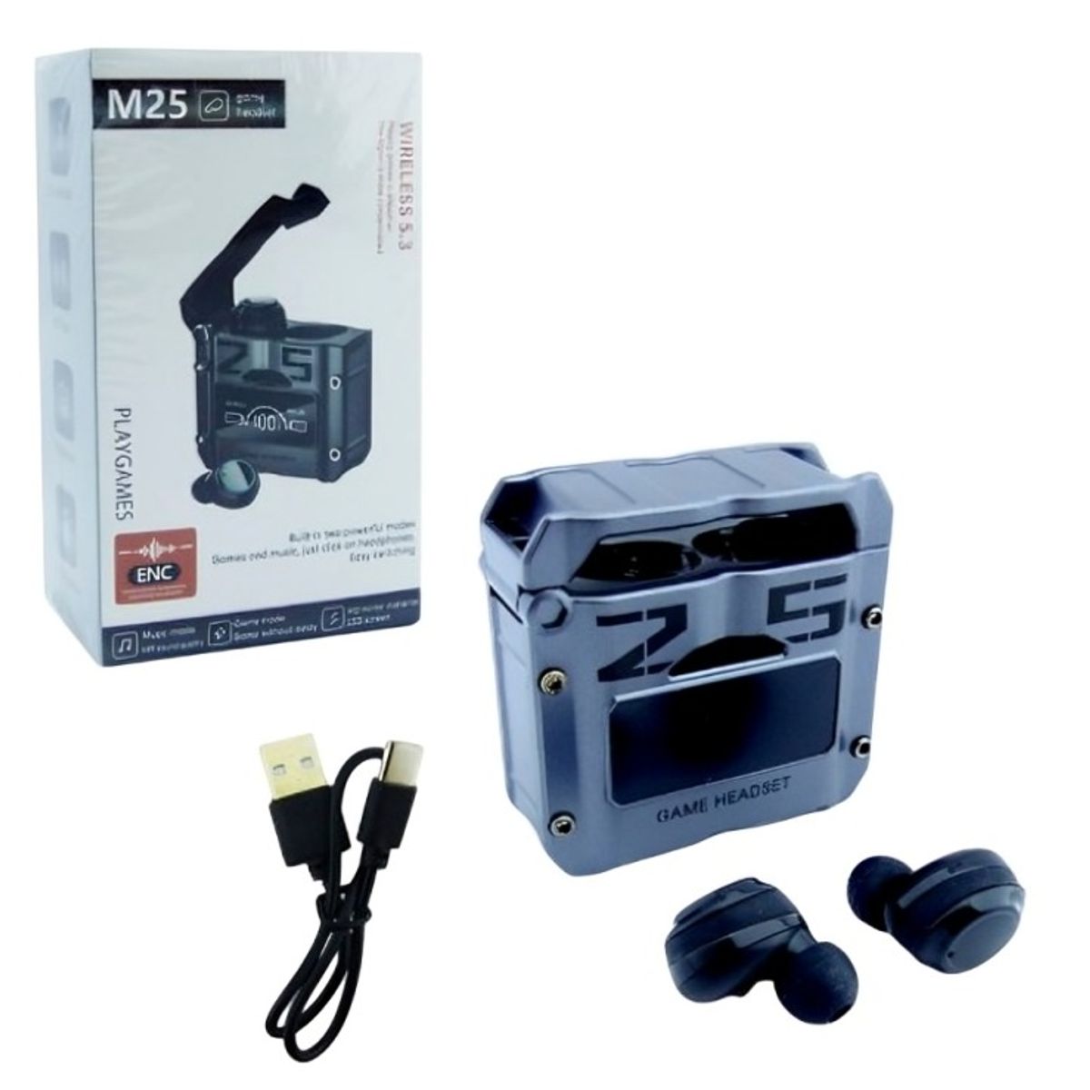 OEM - AUDIFONO TRUE WIRELESS BLUETHOTH GAMER CARGADOR MAGNETICO EL PAR