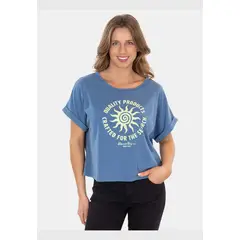 RIP CURL - Polera M/C Created For Surfing Azul Mujer
