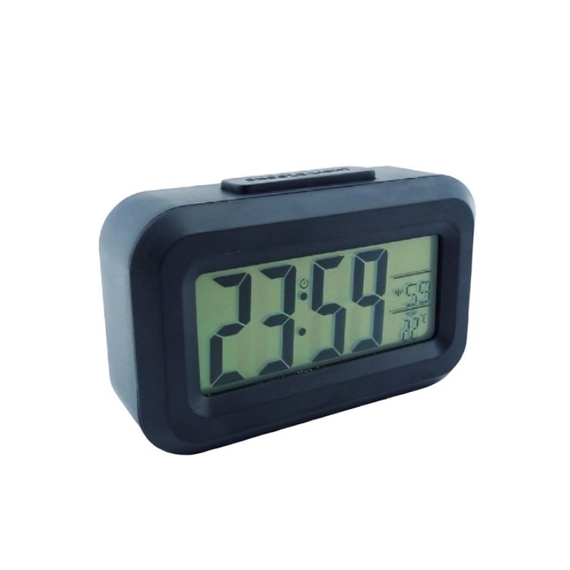 OEM - RELOJ DESPERTADOR MINI 9X5CM DIGITAL TEMPERATURA CON ALARMA Y LUZ
