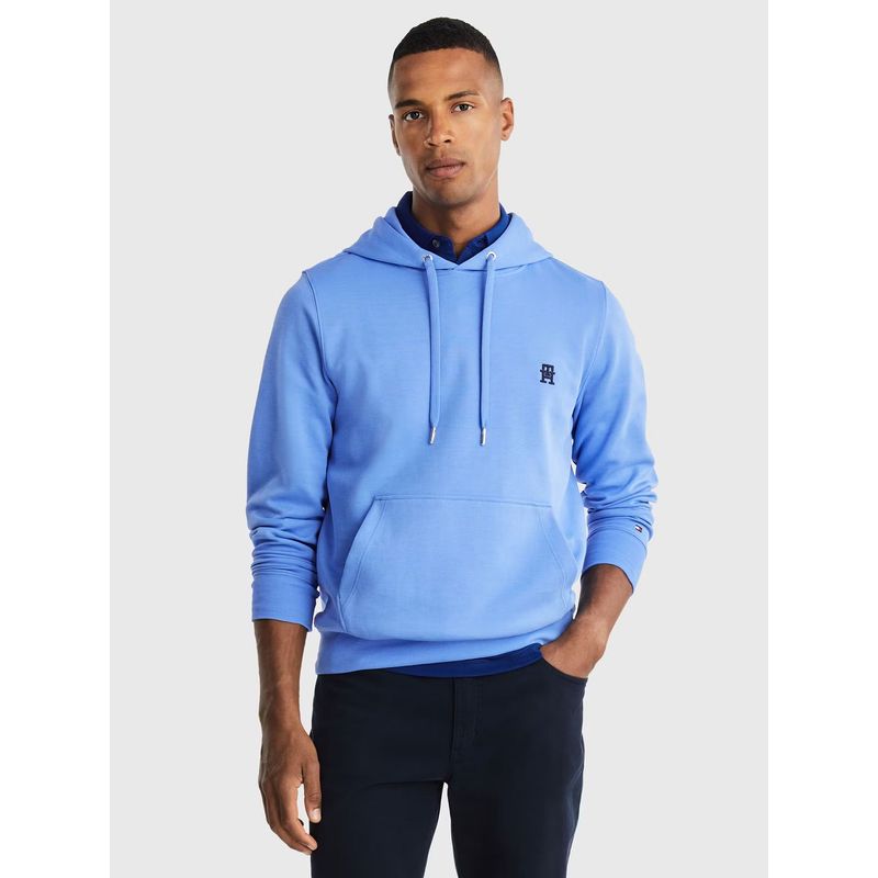 TOMMY HILFIGER - Polerón Hoodie Logo Monogram Celeste Tommy Hilfiger