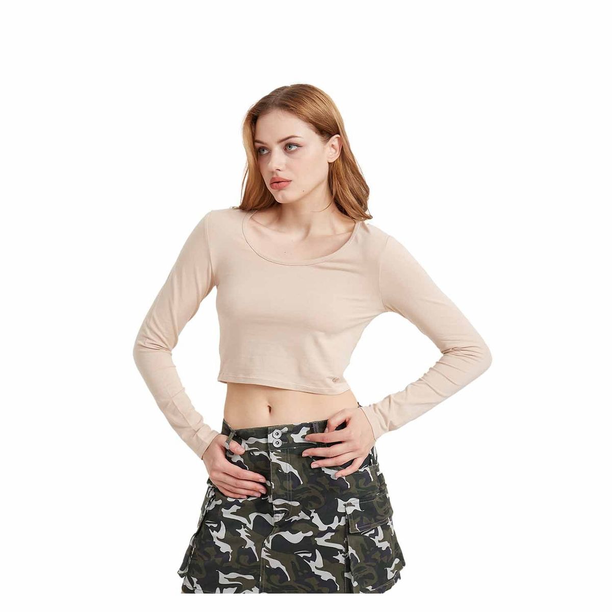 FASHION'S PARK - Polera Mujer Lisa Beige Fashion's Park