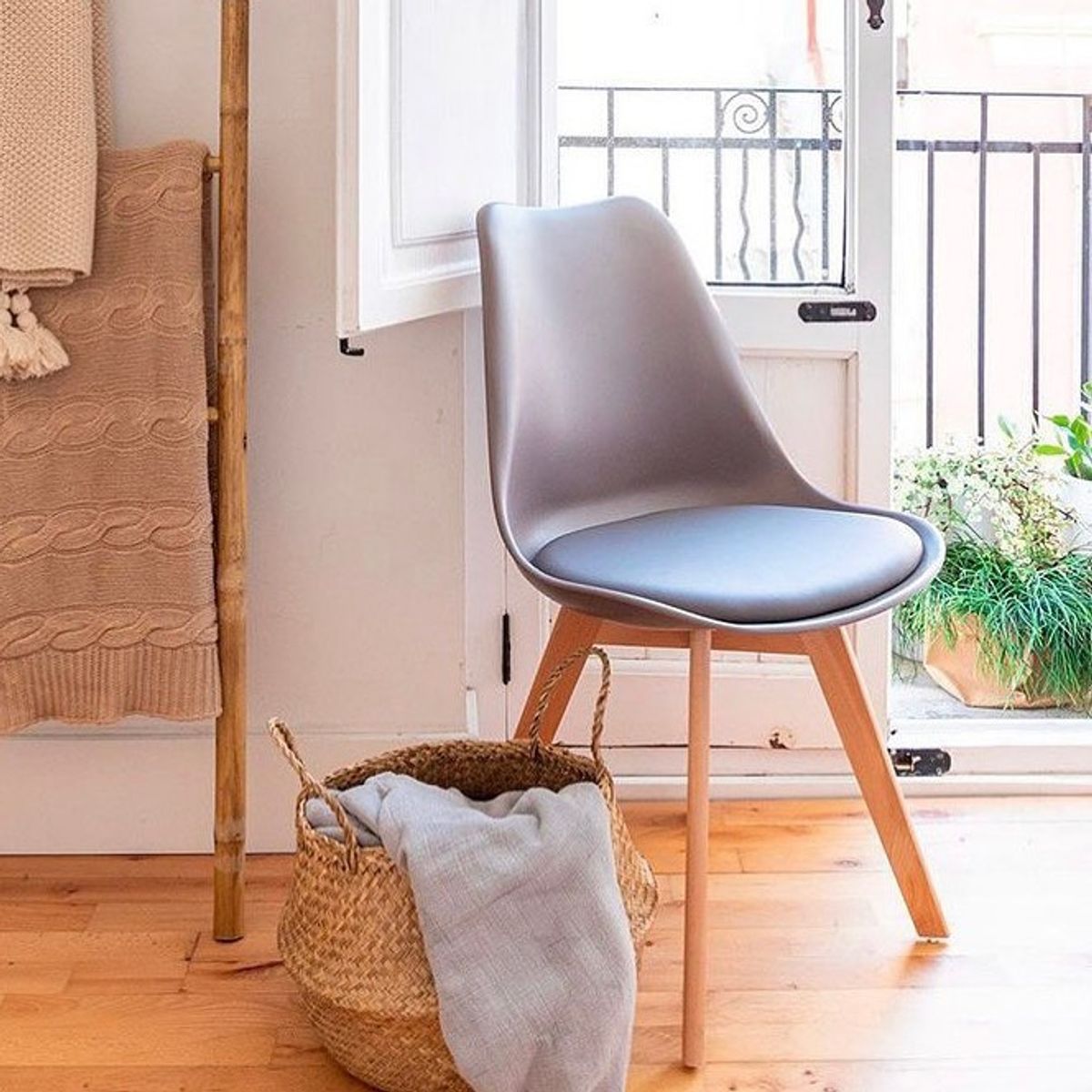 CORI CORI - Silla de Comedor Tulip Color Gris