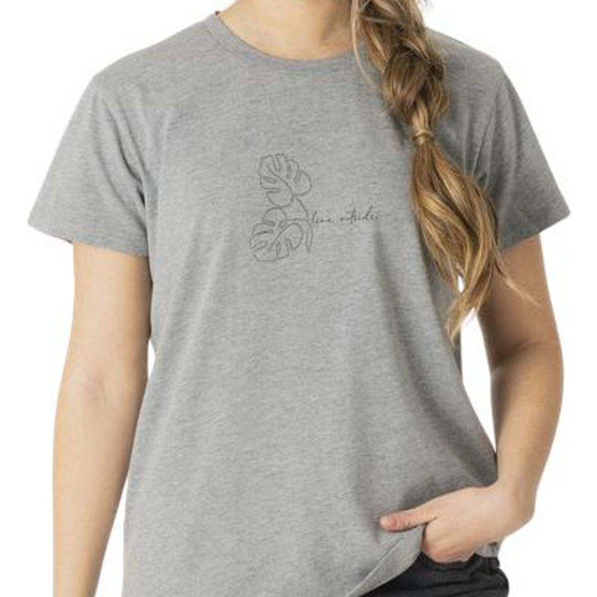 KIVUL - Polera Zaka Reciclada Mujer Gris
