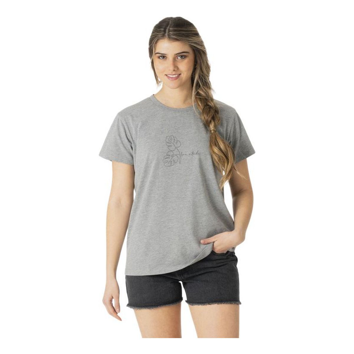 KIVUL - Polera Zaka Reciclada Mujer Gris