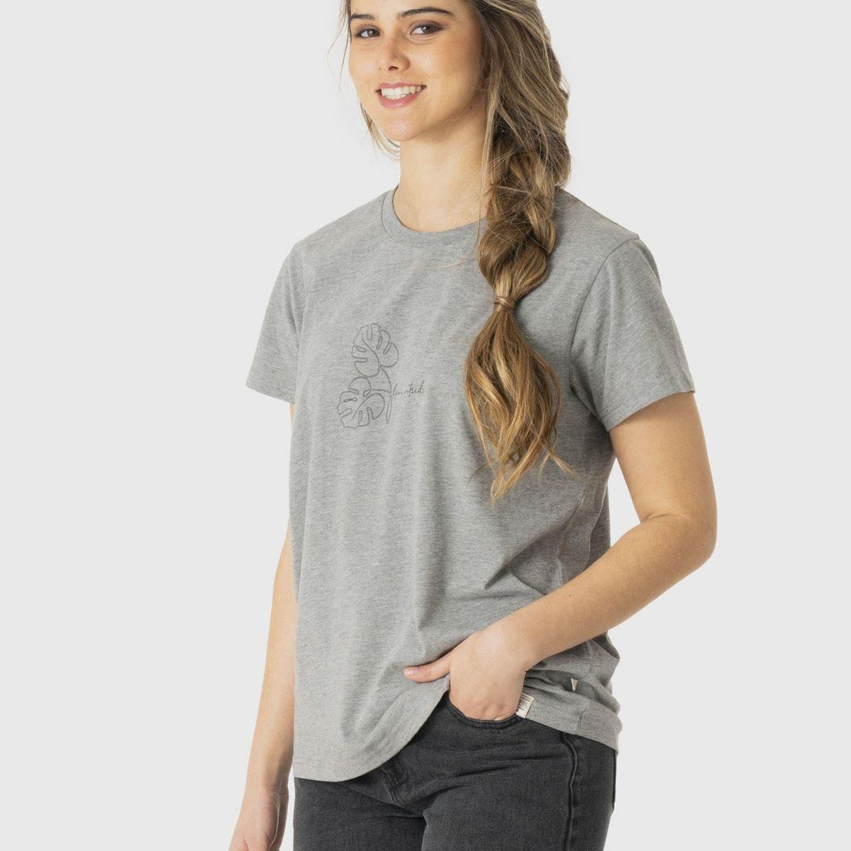 KIVUL - Polera Zaka Reciclada Mujer Gris