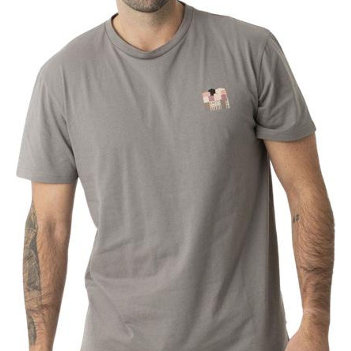 KIVUL - Polera Postales Reciclada Hombre Gris
