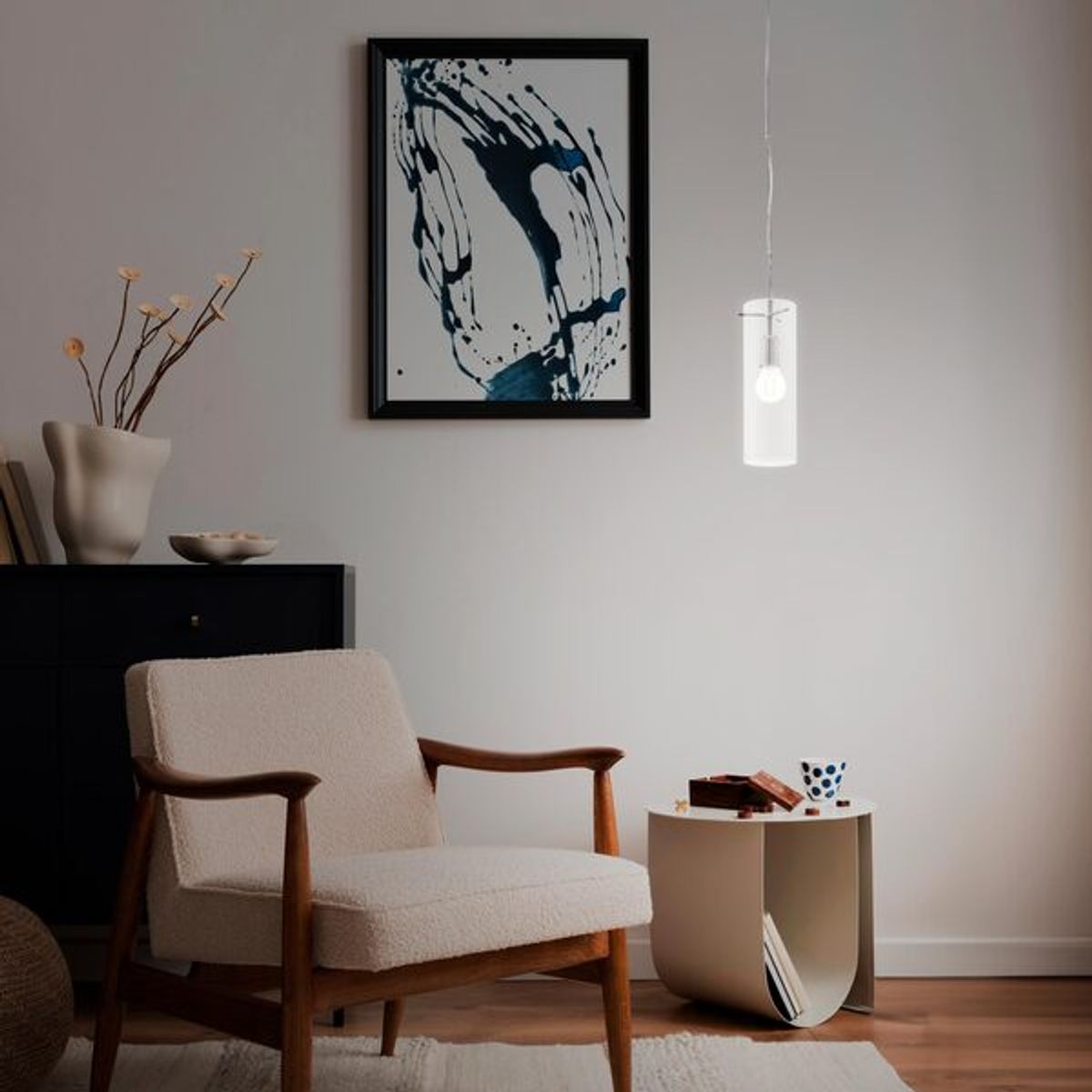 EGLO - Lámpara Colgante Caporosso Acero E27 60W IP20