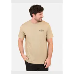 MAUI AND SONS - Polera MC Retro Swell Café Hombre